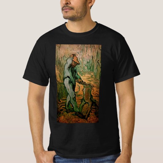 Holzschneider (nach Millet) von Vincent van Gogh T-Shirt (Vorderseite)