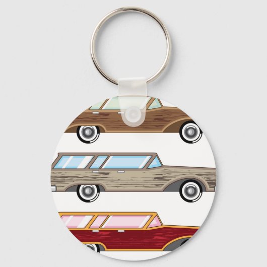 Holzschneidewagen Schlüsselanhänger (Vorderseite)