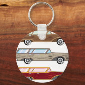 Holzschneidewagen Schlüsselanhänger (Vorderseite)