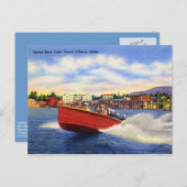 Holzschnellboot am Coeur d'Alene-See, Idaho Postkarte (Vorne/Hinten)