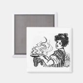 Holzschnitt Cook Magnet (Vorderseite/Rückseite)