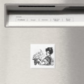 Holzschnitt Cook Magnet (In Situ (Geschirrspüler))