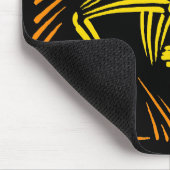 Holzschnitt-Grafik Bigfoots Mousepad - Gelb u. (Ecke)