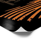 Holzschnitt-Landschaft Poster (Ecke)