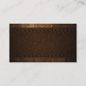 Holzschnitt | Leder Visitenkarte (Rückseite)