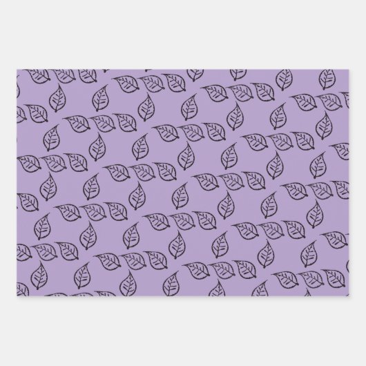 Holzschnitt-Muster auf Pastell Geschenkpapier Set (Vorderseite 3)