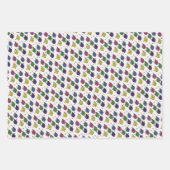 Holzschnitt-Muster Geschenkpapier Set (Vorderseite 3)