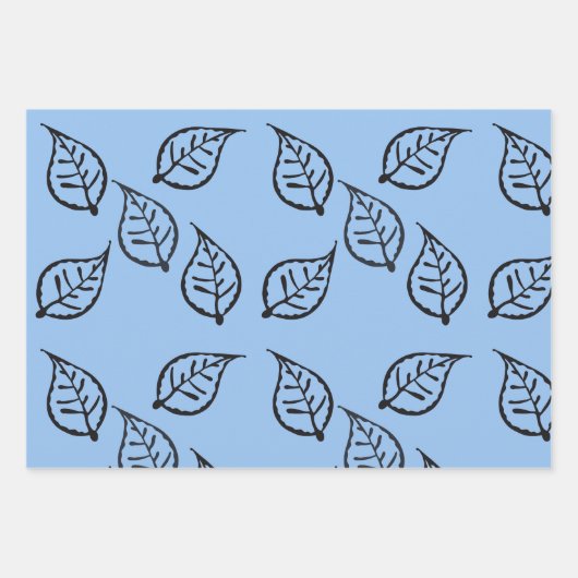 Holzschnitt-Muster Geschenkpapier Set (Vorderseite 2)