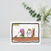 Holzschnitt Postkarte (Stehend Vorderseite)