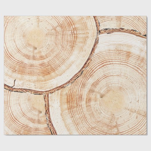 Holzschnitt rustikale Hochzeit Geschenkpapier (Flach)