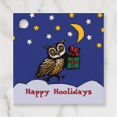 Holzschnitt-Schüssel mit einem Geschenk Schnee in Geschenkanhänger (Vorderseite)