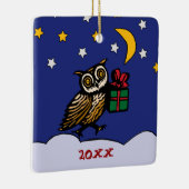 Holzschnitt-Schüssel mit einem Geschenk Schnee in Keramikornament (Rechts)