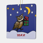 Holzschnitt-Schüssel mit einem Geschenk Schnee in Keramikornament (Links)