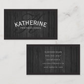 Holzschnitt | Script Monogram Visitenkarte (Vorne/Hinten)