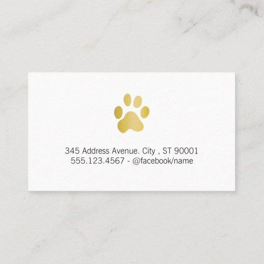 Holzschnitt | Tierpfleger Visitenkarte (Rückseite)