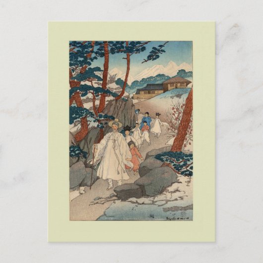 Holzschnitt von Elizabeth Keith Postkarte (Vorderseite)