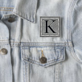 Holzschnitt Woodblock Initiale der Holztype-"K" Button (Beispiel)