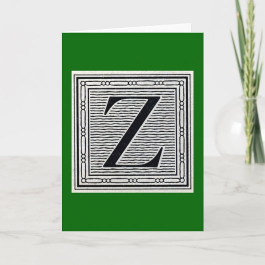 Holzschnitt Woodblock Initiale der Holztype-"Z" (Vorderseite)