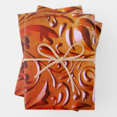 Holzschnitzel aus geschnitztem Holz sieht elegant  Geschenkpapier Set (Beispiel)