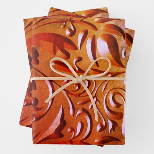 Holzschnitzel aus geschnitztem Holz sieht elegant  Geschenkpapier Set (Beispiel)