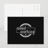Holzschnitzel Holzarbeiter Holzfäller Waldgeschenk Postkarte (Vorne/Hinten)