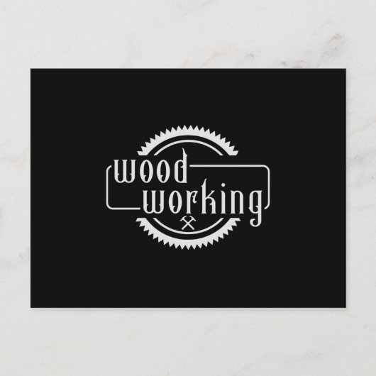 Holzschnitzel Holzarbeiter Holzfäller Waldgeschenk Postkarte (Vorderseite)