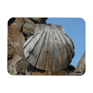 Holzschnitzel Marker, St. James Way, Spanien Magnet