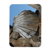 Holzschnitzel Marker, St. James Way, Spanien Magnet (Vertikal)