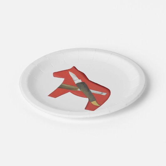 Holzschnitzel Pappteller (Schrägansicht)