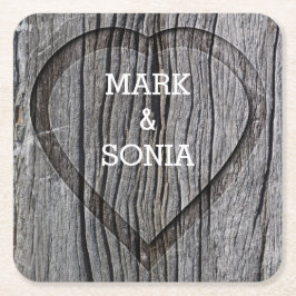 Holzschnitzel Rechteckiger Pappuntersetzer