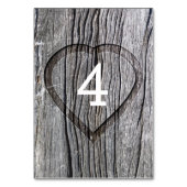 Holzschnitzel Tischnummer (Vorderseite)