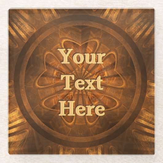 Holzschnitzen Glasuntersetzer (Vorderseite)