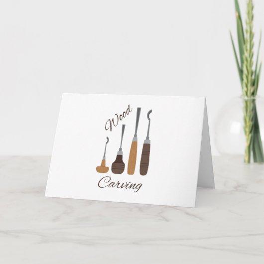 Holzschnitzen Karte (Vorderseite)