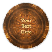 Holzschnitzen Keramikknauf (Vorderseite)