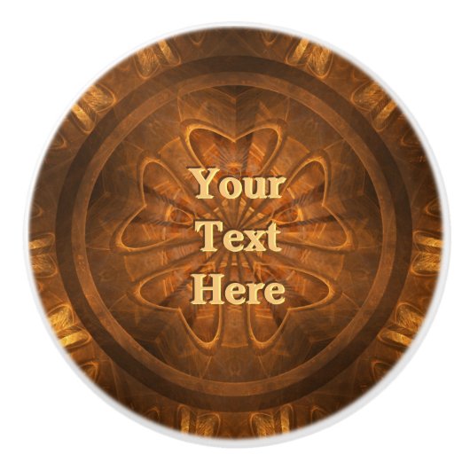 Holzschnitzen Keramikknauf (Vorderseite)