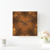 Holzschnitzen Quadratische Wanduhr (Zuhause)