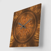 Holzschnitzen Quadratische Wanduhr (Winkel)