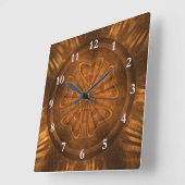 Holzschnitzen Quadratische Wanduhr (Winkel)