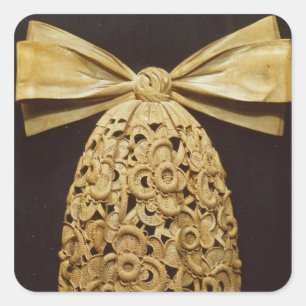 Holzschnitzen Quadratischer Aufkleber