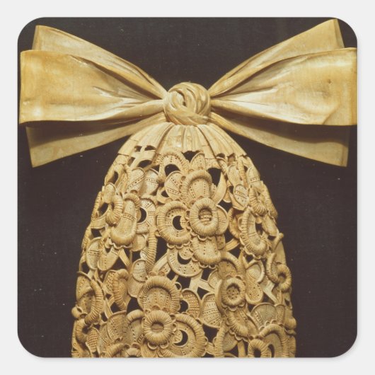 Holzschnitzen Quadratischer Aufkleber (Vorderseite)