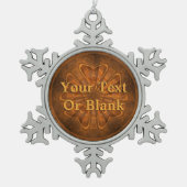 Holzschnitzen Schneeflocken Zinn-Ornament (Vorderseite)