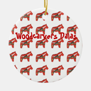 Holzschnitzer Dala Horse Ornament