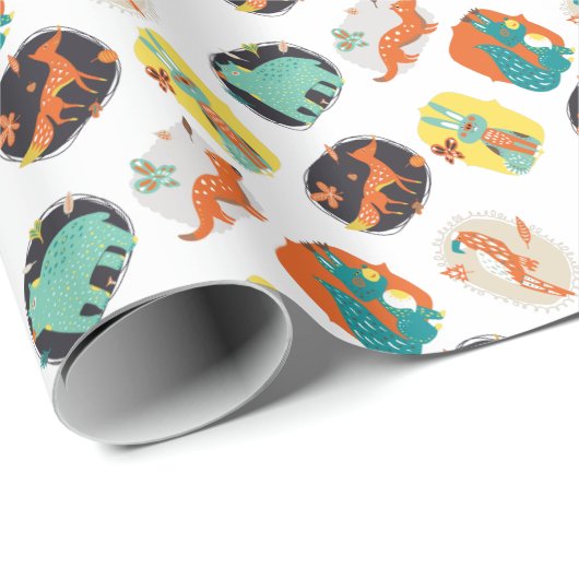 Holzschnitzer Geschenkpapier (Rolleneckpunkt)