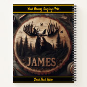 Holzschnitzerei aus Elche im Wald Notizblock (Rückseite)