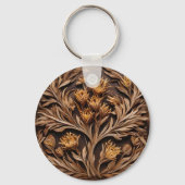 Holzschnitzerei, australische Kangaroo-Blume Schlüsselanhänger (Rückseite)