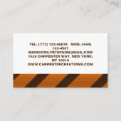 Holzschnitzerei beruflich Bauweise Visitenkarte (Rückseite)