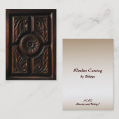 Holzschnitzerei Visitenkarte (Vorne/Hinten)