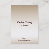 Holzschnitzerei Visitenkarte (Rückseite)