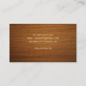 Holzschnitzerei Visitenkarte (Rückseite)