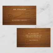 Holzschnitzerei Visitenkarte (Vorne/Hinten)